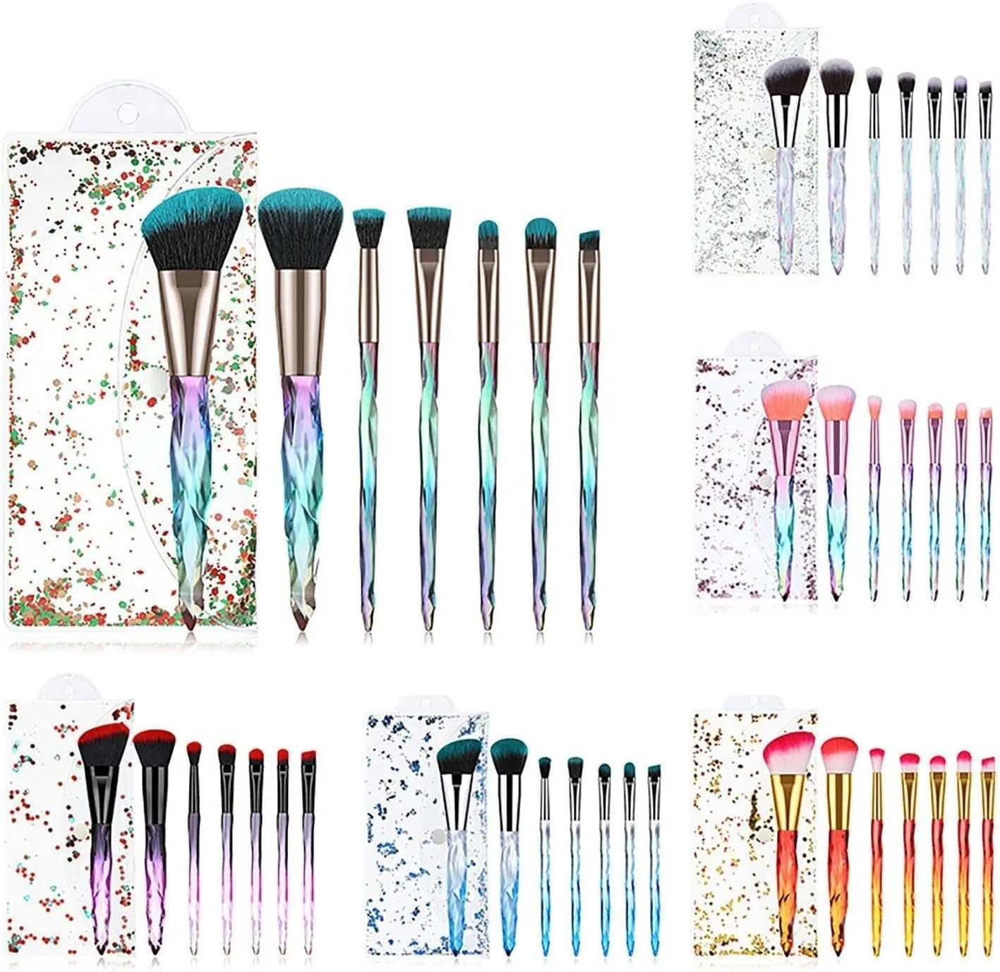Makeup Brushes Synthetic Concealers Foundation Powder Eye Shadows Makeup Brushes Cosmetic Eyebrow Eyeshadow Powder Brush Lip Makeup Brushes Large Hair Brush(D)