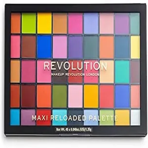 Makeup Revolution Maxi Reloaded Palette, Eyeshadow Palette, 45 Highly Pigmented Matte Shades, Monster Mattes, 1.35g Great Holiday Gift