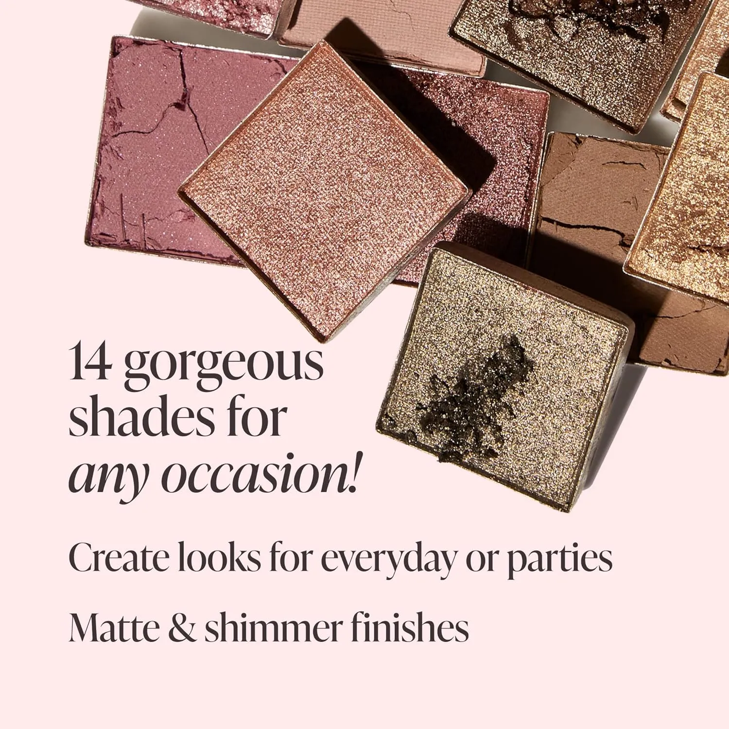 Mally Beauty Best Dressed Lids Eyeshadow Palette - Neutrals & Bolds - 14 Matte & Shimmer Eyeshadows