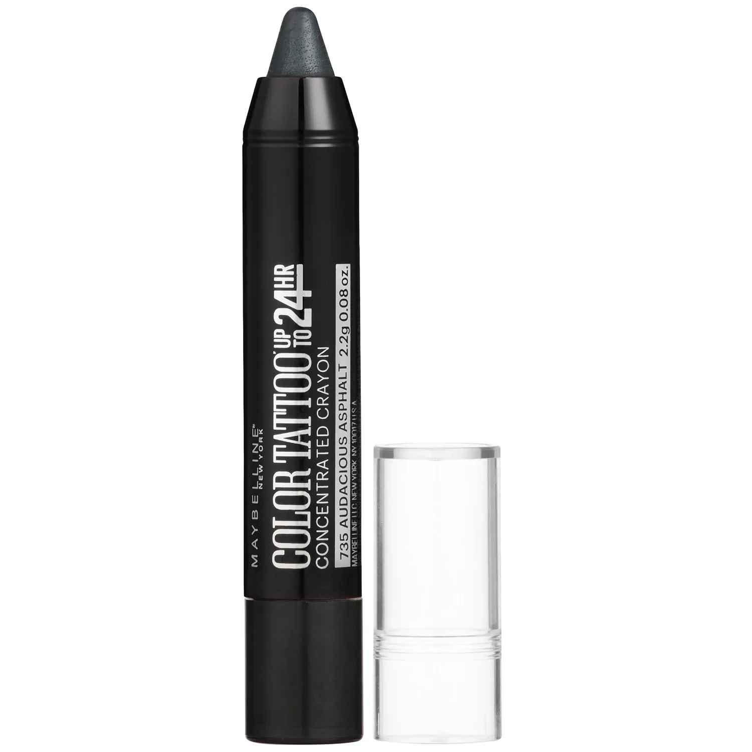 Maybelline New York Eyestudio Color Tattoo Concentrated Crayon,735 Audacious Asphalt, 0.08 oz.