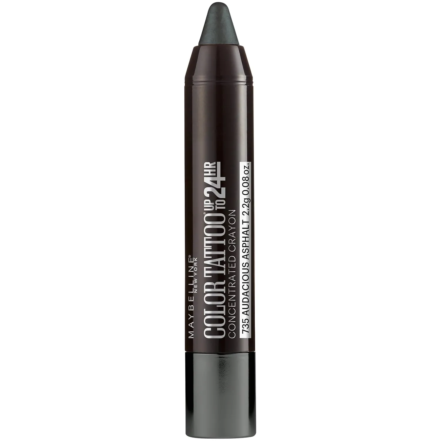 Maybelline New York Eyestudio Color Tattoo Concentrated Crayon,735 Audacious Asphalt, 0.08 oz.