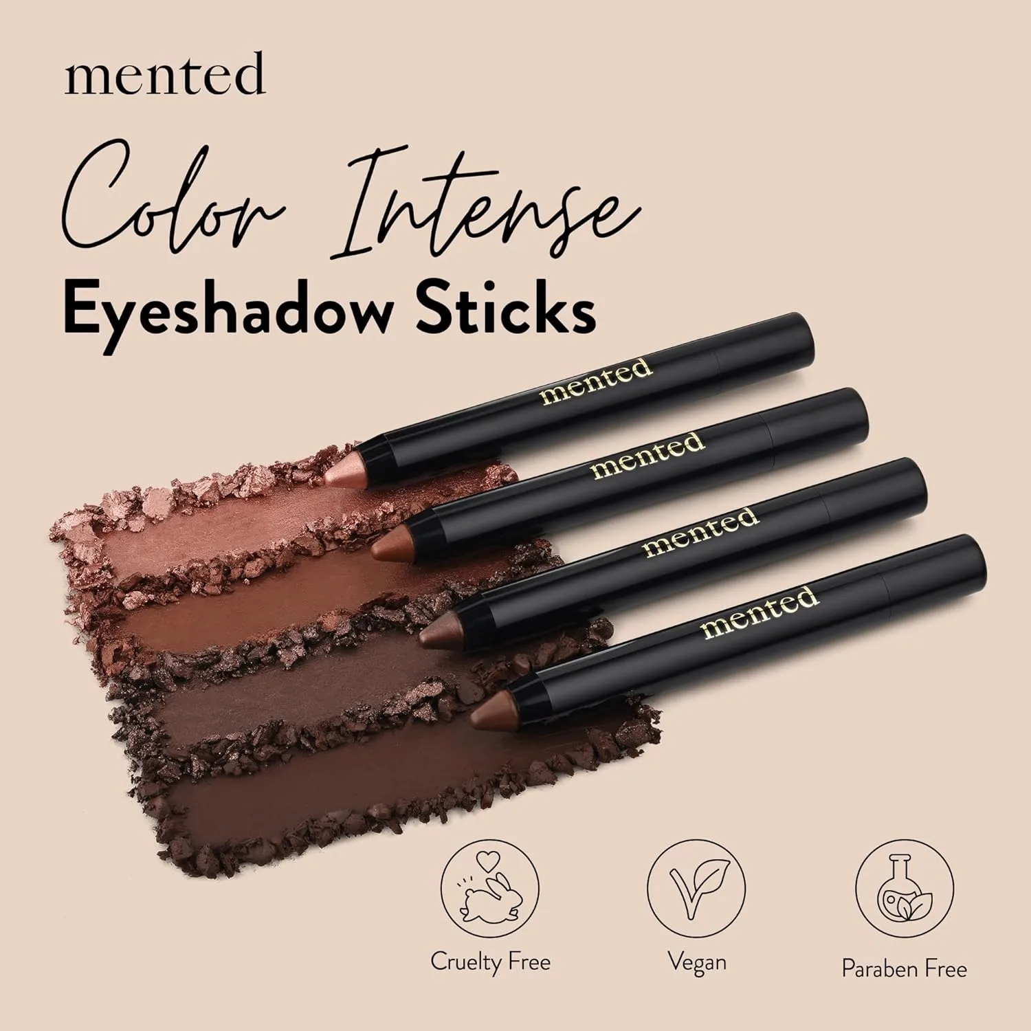 Mented Cosmetics Color Intense Eye Shadow Sticks, Cream Eyeshadow Stick Crayon, Easy-to-Apply Eye Shadow Pencils, Waterproof   Crease Proof Eyeshadow Stick Make Up, 0.05oz, Pretty Penny