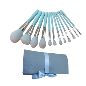 MERRYHAPY 12pcs Premium Makeup Brush Set Handle Case Essential Tools for Eyeshadow Foundation Blush Application for Beginners Enthusiasts for Women