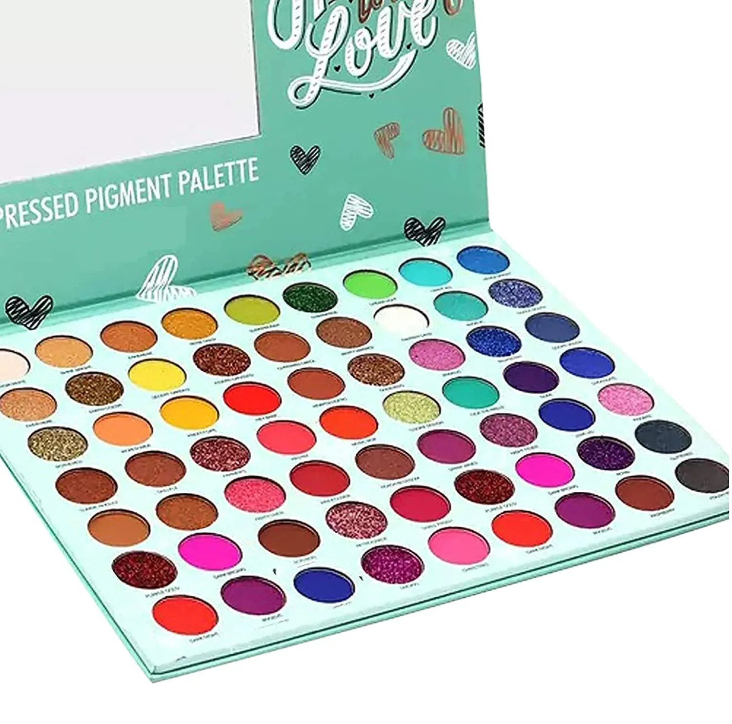 METREY 63 Color Metallic, Matte Finish Pressed Pigment Eyeshadow Palette