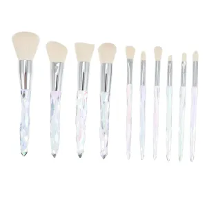 Mikinona 10pcs Irregular Handle Makeup Brush Set Soft Brushes for Professional Makeup Application Blending Highlighting Contouring Women