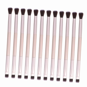 Mikinona 20pcs Double-ended Eyeshadow Brushes Cosmetic Brushes for Blending Lightweight Ergonomic Bristles for Precise Makeup Application for All Skin Types