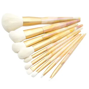 Milisten 10pcs Marble Pattern Makeup Brush Premium Cosmetic Foundation Tools for Contouring Blending and Highlighting for Friends and Girlfriends for Daily Makeup Application