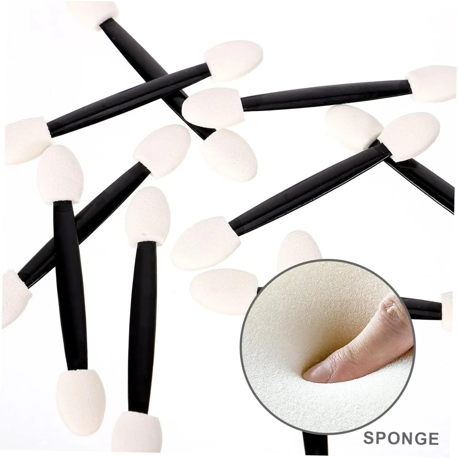 Mipcase 5pcs Double-headed Eyeshadow Sponge Applicators Versatile Makeup Brushes for Eye Shadow Lip Nose Contouring Lightweight Easy to Carry for Beginners Makeup Enthusiasts