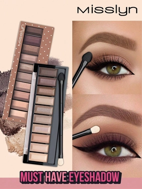 Misslyn 10 Shades of Nude Matte and Shimmer Eyeshadow Palette