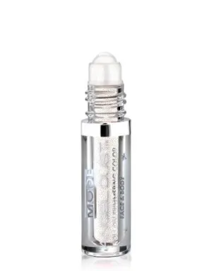 MODE Angel Dust Roll On Shimmering Color SHOOTING STAR Snow White Frost Pearl, Natural Loose Mineral Powder Pigment, Spill Proof Bottle