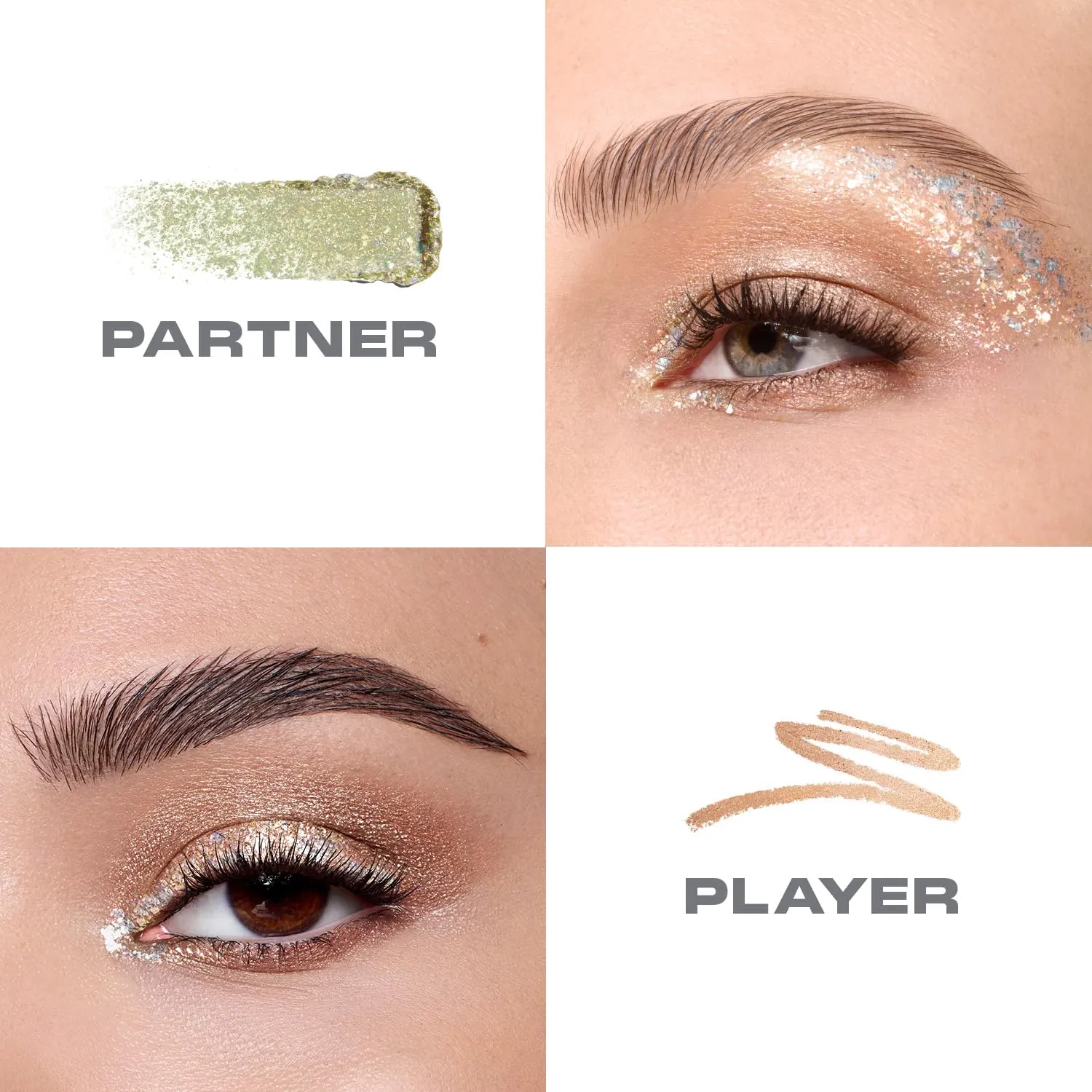 Morphe Mixed Signals Dual-Ended Cream & Liquid Shadow Stick - Versatile Longwear Cream & Liquid Eyeshadow Duo - Partner/Player (0.96 oz)