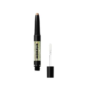 Morphe Mixed Signals Dual-Ended Cream & Liquid Shadow Stick - Versatile Longwear Cream & Liquid Eyeshadow Duo - Partner/Player (0.96 oz)