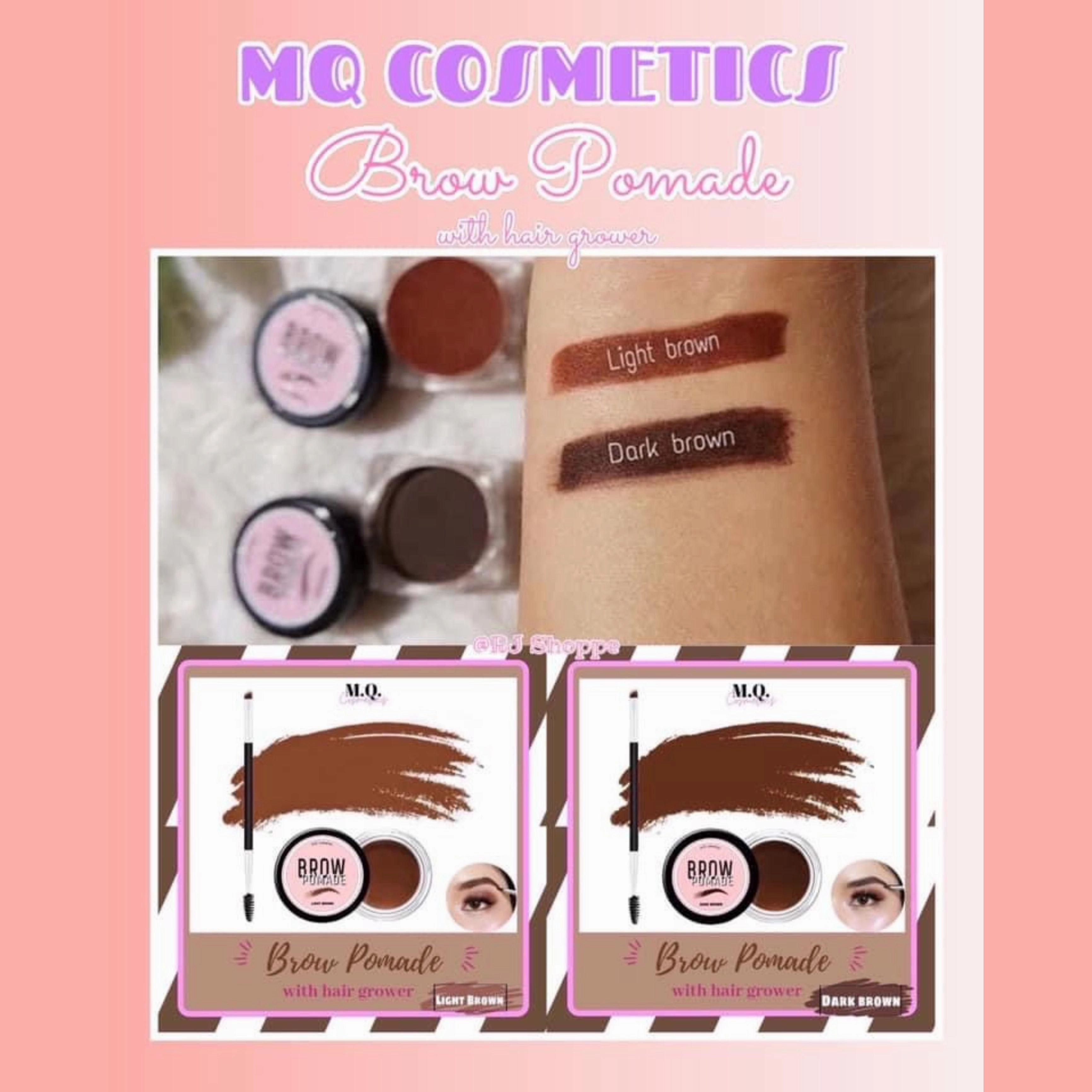 MQ Cosmetics Brow Pomade with FREE Spoolie (IMPROVED FORMULA)
