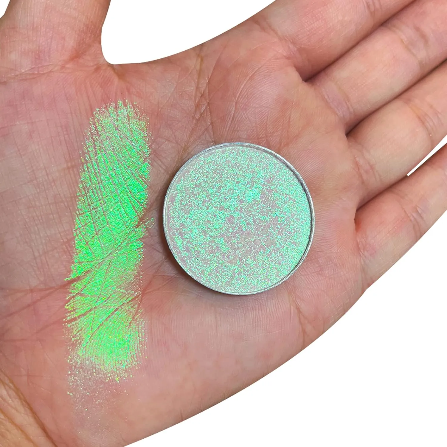 MultiChrome Single Eyeshadow,100% Vegan and Cruelty Free,Longer-Lasting handmade chameleon eyeshadow,4 Grams 36mm diameter Pressed Minerals Eyeshadow, Super Smooth and Highly Pigmented. (#12)