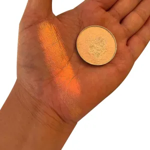 MultiChrome Single Eyeshadow,Intense Color Shifting,100% Vegan and Cruelty Free,Longer-Lasting With No Creasing and handmade chameleon eyeshadow,4 Grams 36mm diameter Pressed Minerals Eyeshadow, Super Smooth and Highly Pigmented. (#01)