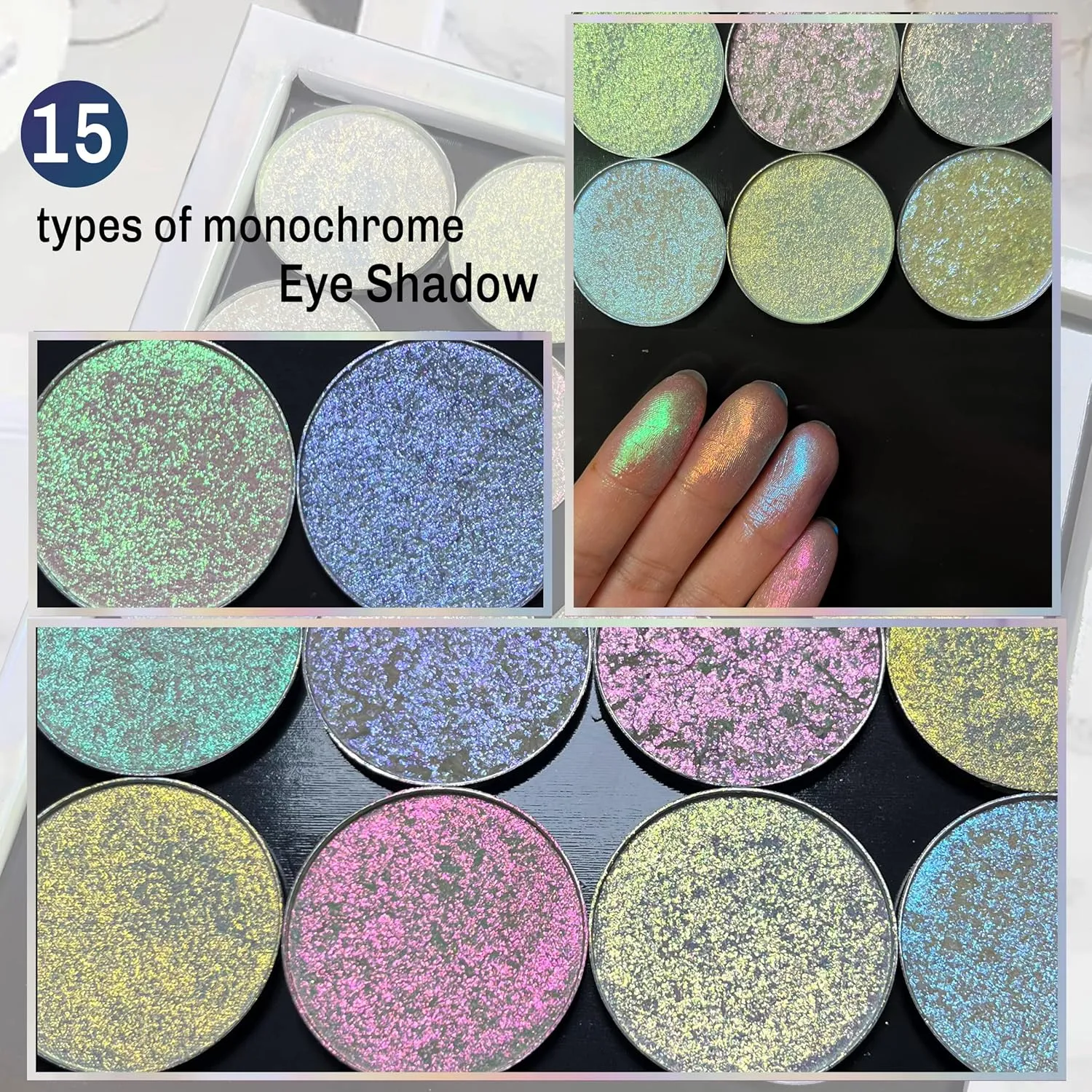 MultiChrome Single Eyeshadow,Intense Color Shifting,100% Vegan and Cruelty Free,Longer-Lasting With No Creasing and handmade chameleon eyeshadow,4 Grams 36mm diameter Pressed Minerals Eyeshadow, Super Smooth and Highly Pigmented. (#05)