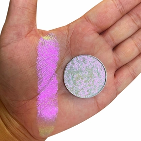 MultiChrome Single Eyeshadow,100% Vegan and Cruelty Free,Longer-Lasting handmade chameleon eyeshadow,4 Grams 36mm diameter Pressed Minerals Eyeshadow, Super Smooth and Highly Pigmented. (#07)