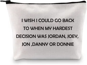 Music Group Inspired Gift Music Band Fan Gift Zipper Pouch NKTB Celebrity Gift Makeup Bag for Music Lovers (On Block Bag)