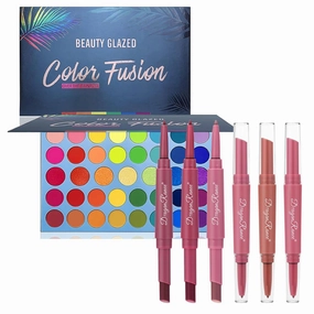 MYUANGO 39 Colors Makeup Palette Eyeshadow with Matte Lipstick and Lip Liner Set Super Pigmented and Long Lasting
