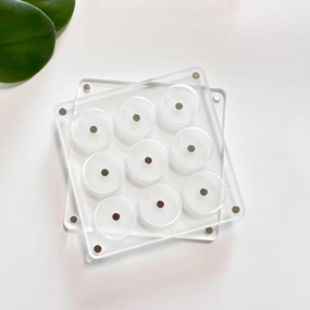 New Empty Acrylic DIY Your Own Magnetic Eyeshadow Palette All Transparent Elegant Eye Shadow Makeup Palette Make-up mixing palettes sold empty 26mm*9 holes