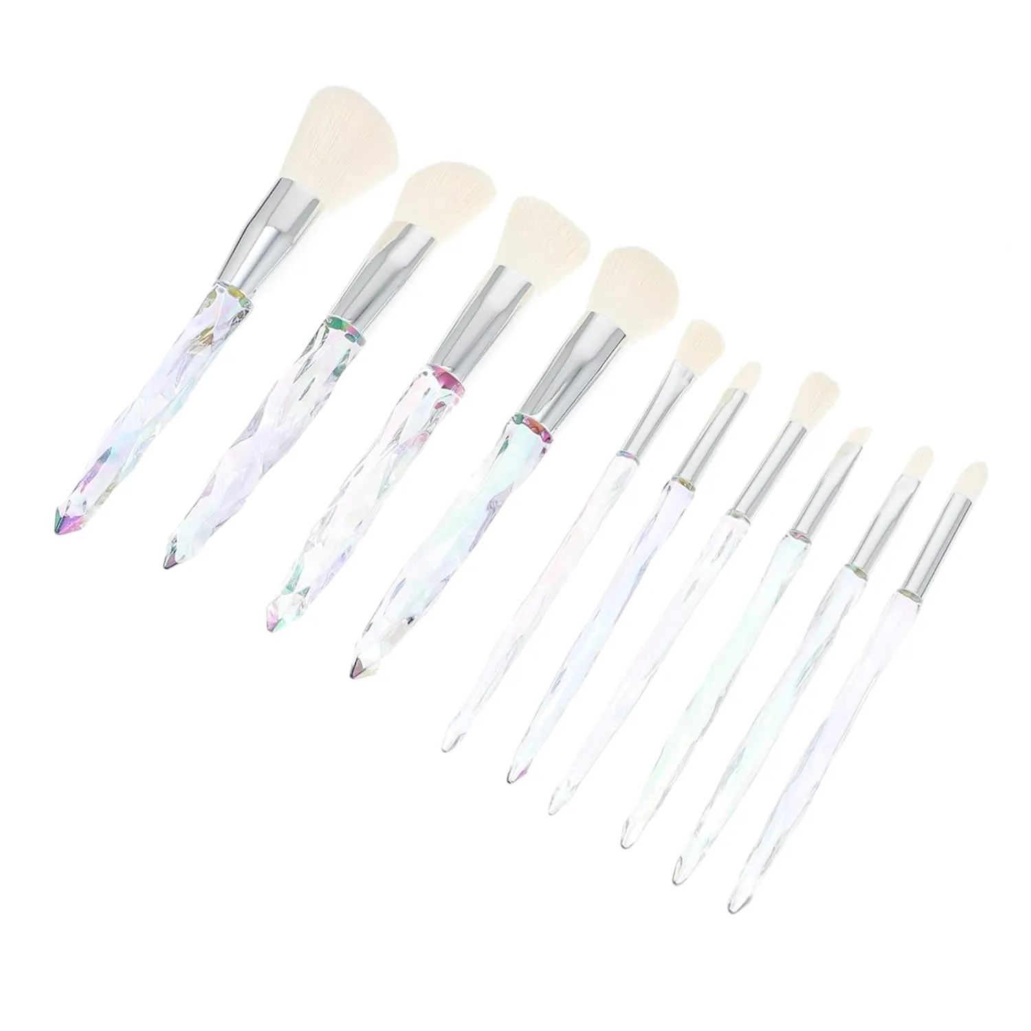 NOLITOY 10pcs Professional Makeup Brush Foundation Blending Contouring Highlighting Soft Bristles Gradient Handles for Daily