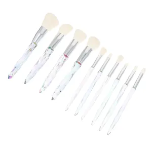 NOLITOY 10pcs Professional Makeup Brush Foundation Blending Contouring Highlighting Soft Bristles Gradient Handles for Daily