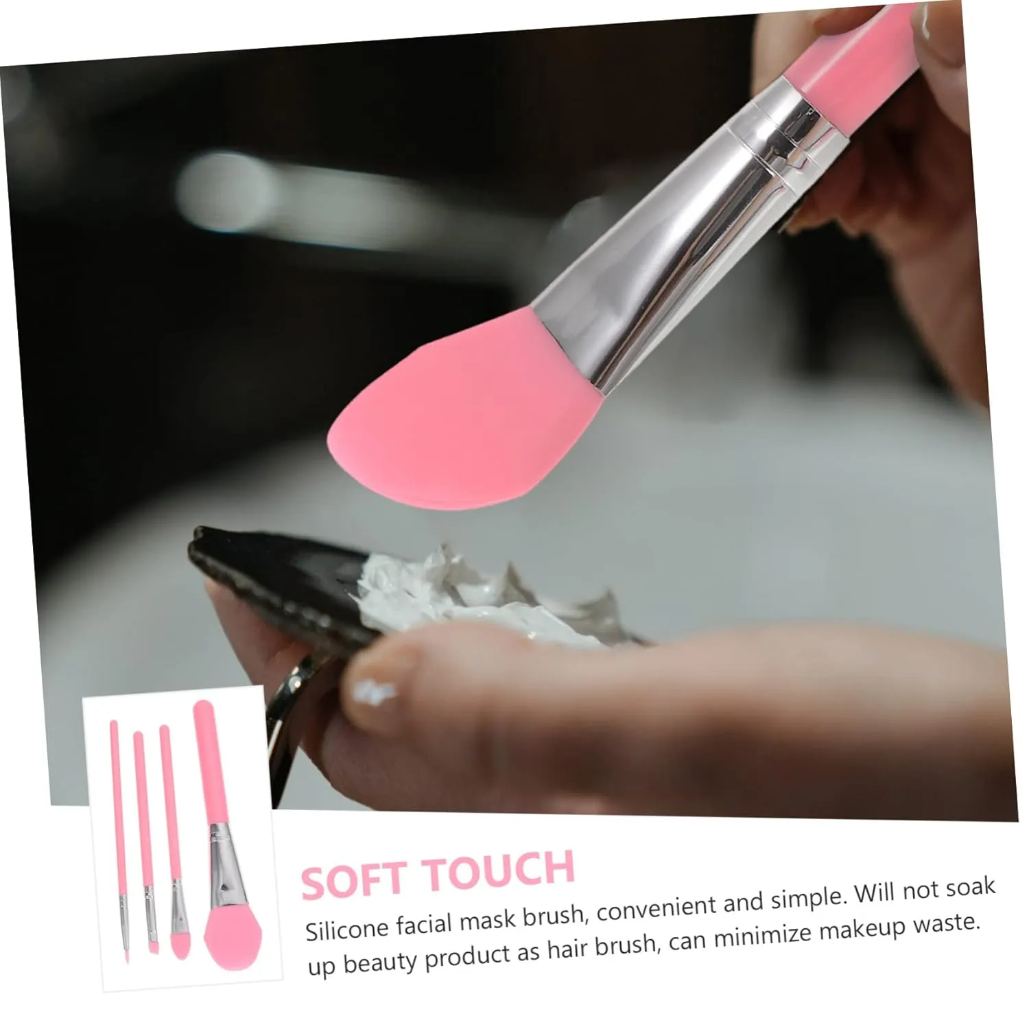 NOLITOY 12pcs Silicone Makeup Brush Handle Versatile Cosmetic Applicators for Foundation Eyeliner Eyeshadow Lip Makeup Women Easy to Carry