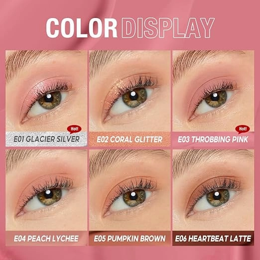 O.TWO.O Coral Shimmer Glitter Eyeshadow
