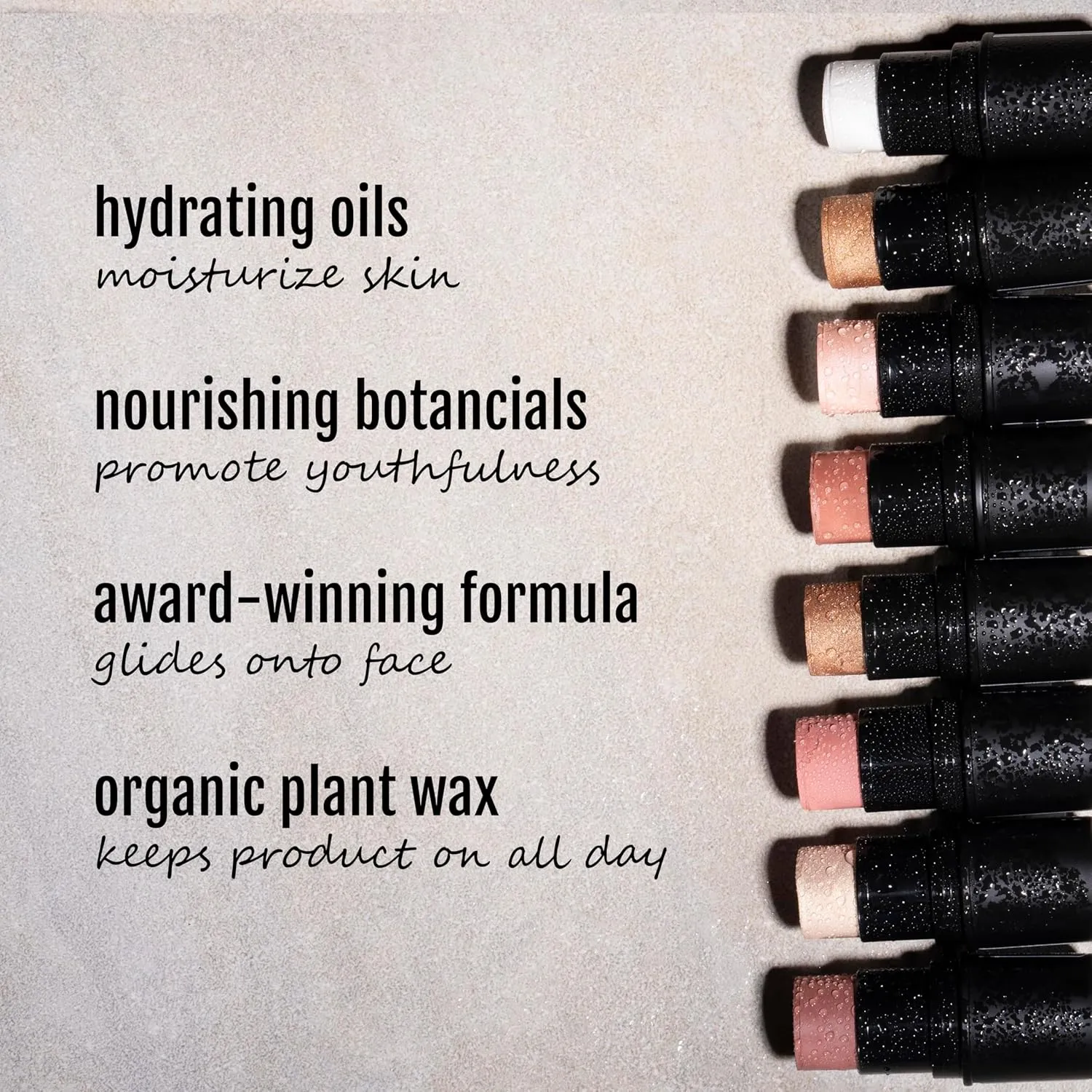 Organic Tint Tube, 100% Natural Vegan Gluten-Free Cream Bronzer Multi-Stick, Made in USA, Amaretto