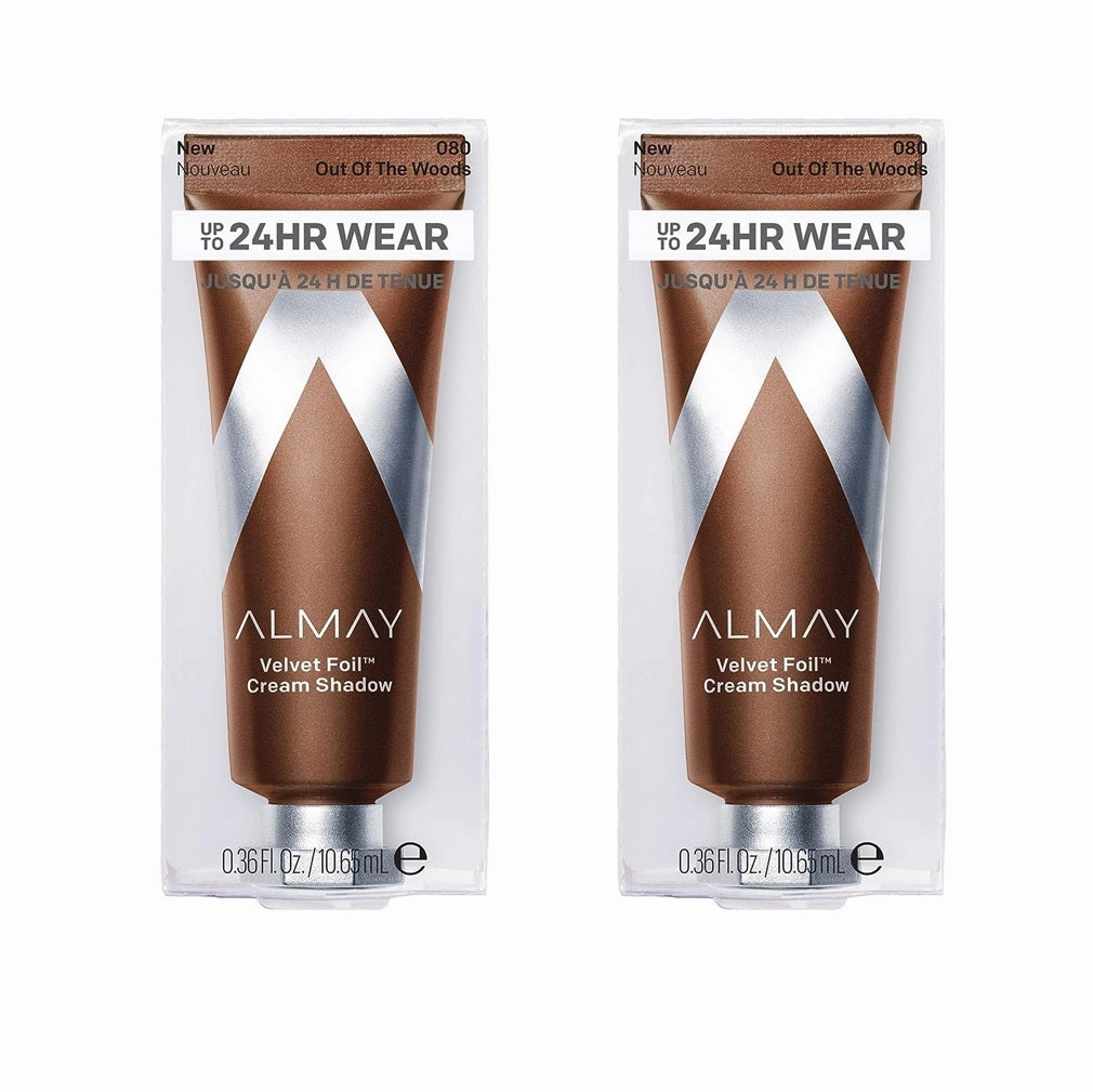 Pack of 2 Almay Velvet Foil Cream Shadow, Ouf of the Woods 080