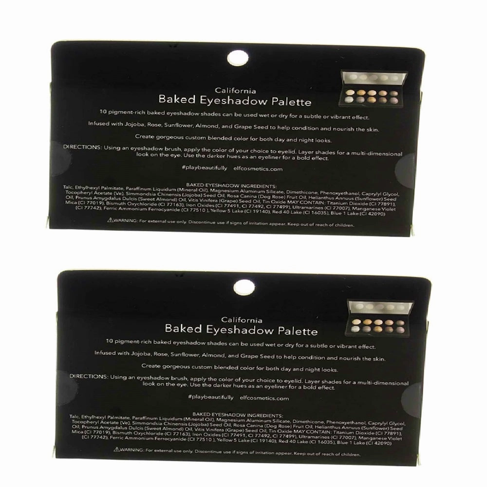 Pack of 2 E.l.f. Baked Eyeshadow Palette, California 85132