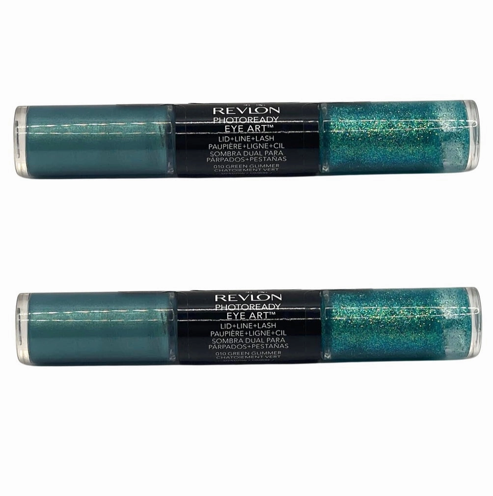 Pack of 2 Revlon PhotoReady Eye Art™ Lid   Line   Lash , Green Glimmer 010