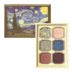 Painting Shadow Palette 08 The Starry Night, Eyeshadow Palette, Warm Deep, Cruelty-Free, Smudge-Proof, Smooth Powder, High Blendable, High Pigmented