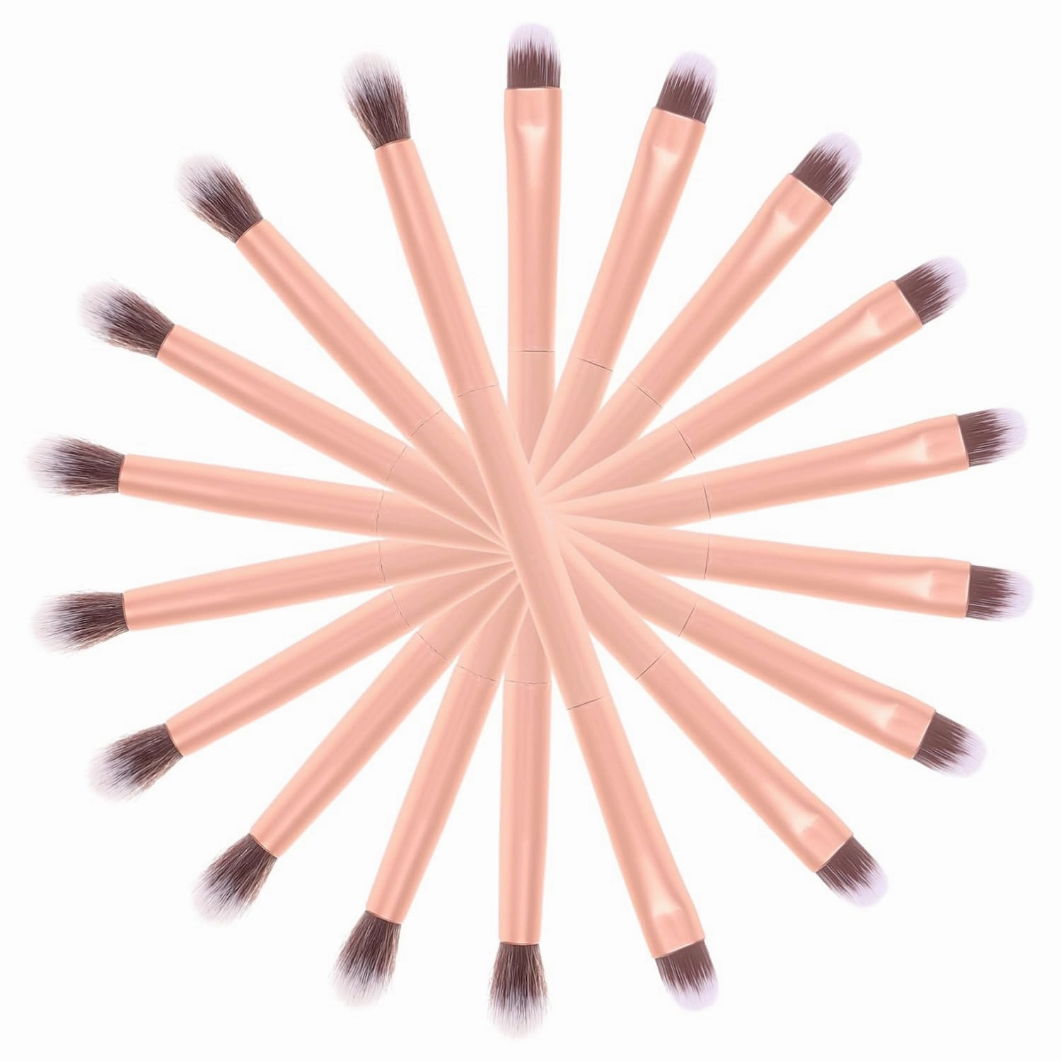 PartyKindom Perfect for Travel Makeup Brush Set 24pcs Double-ended Eye Shadow Brush Long Handle Powder Applicator Cosmetics Kit
