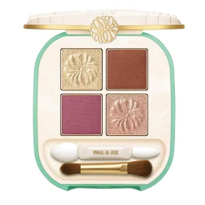 Paul & Joe Eye Color Palette 01 Café Terrace, Four Colors Powder Eye Shadows, Beige, Brown, Purple 0.14 oz
