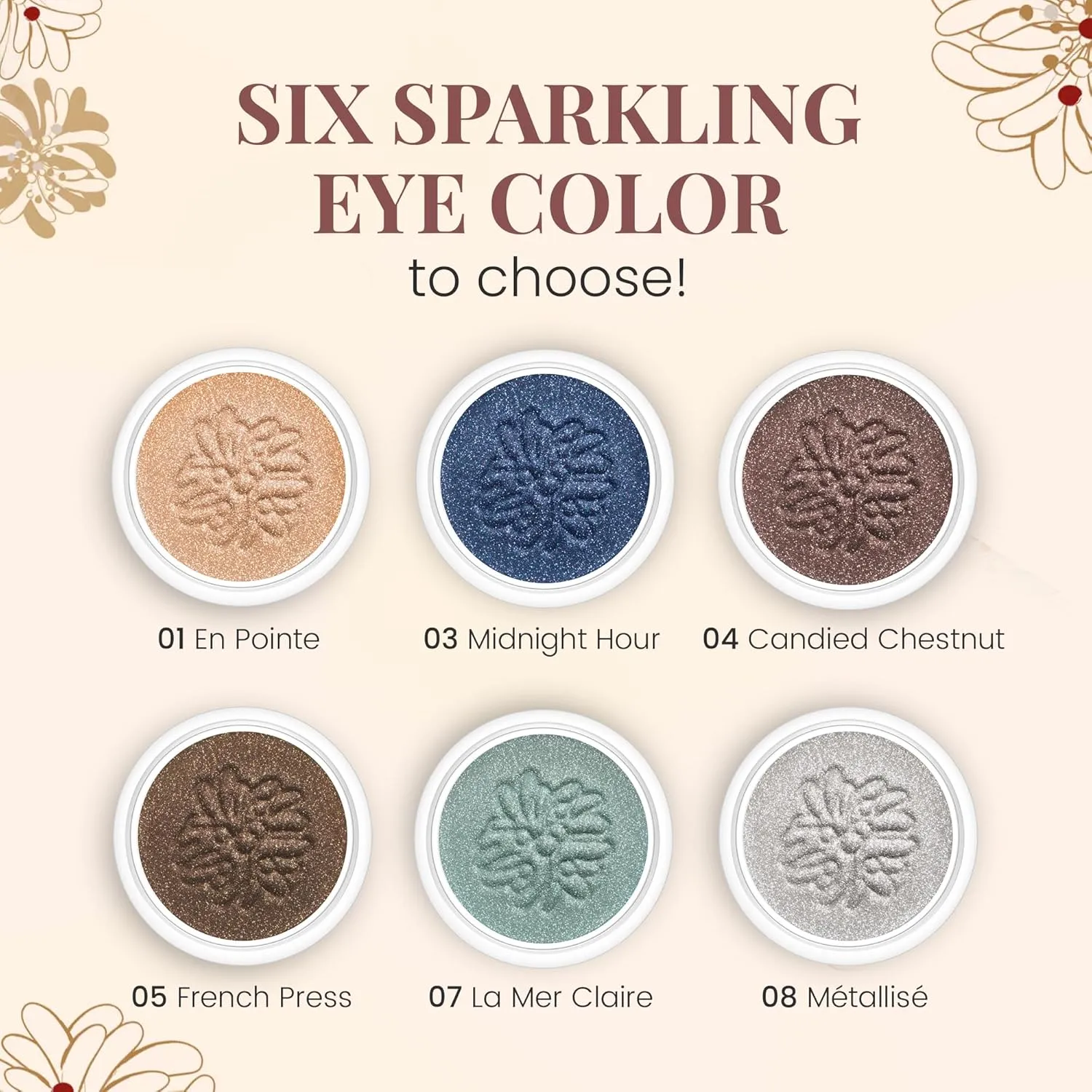 Paul & Joe Sparkling Eye Shadow, Iridescent Eye Glitter with a Buildable Pop of Color, Hydrating Eye Makeup with Dewy Effect, Smooth Gel Application, Sparkling Nude Ivory, 01 En Point, 0.21 oz