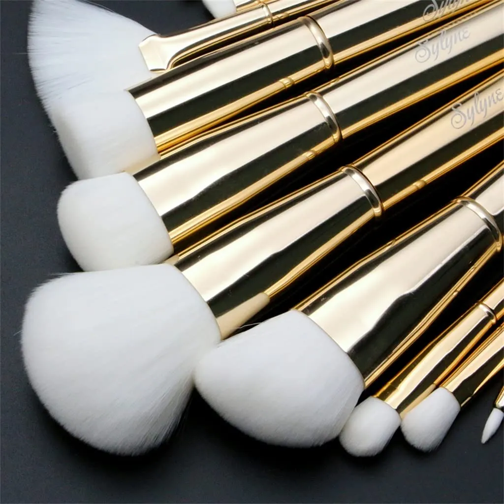 Pearlly White 13Pcs Synthetic Hair Makeup Brushes Set-Chic Beauty Tools-Foundation Powder Eyeshadow