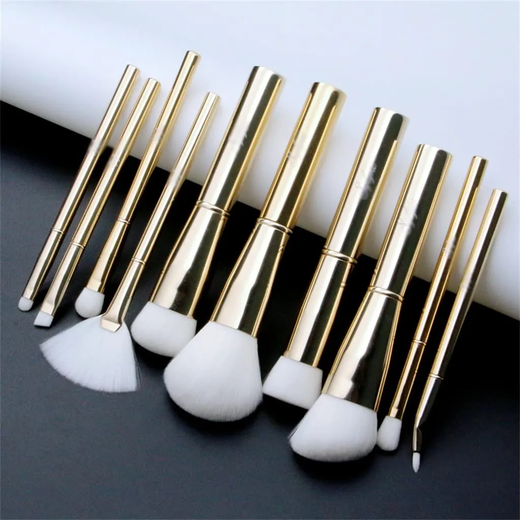 Pearlly White 13Pcs Synthetic Hair Makeup Brushes Set-Chic Beauty Tools-Foundation Powder Eyeshadow