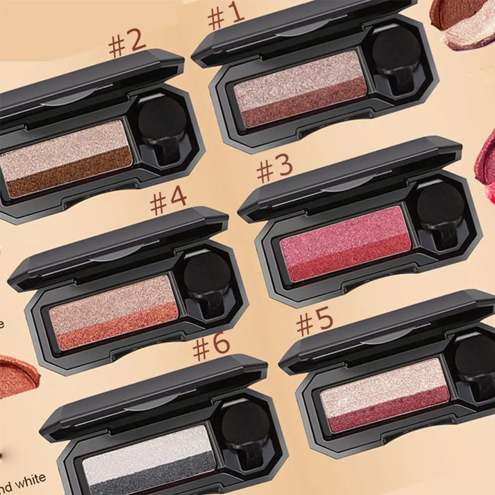 Perfect Dual Color Eyeshadow - Two Tone Lazy Eyeshadow Makeup, Highly Pigmented with Exquisite Glitters, Waterproof & Long-Lasting (#03 #04 #05)