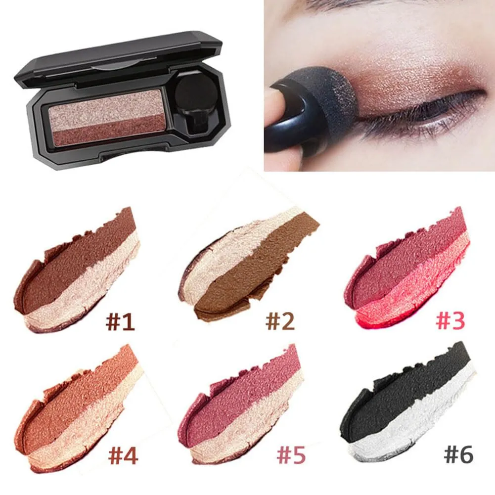 Perfect Dual Color Eyeshadow - Two Tone Lazy Eyeshadow Makeup, Highly Pigmented with Exquisite Glitters, Waterproof & Long-Lasting (#03 #04 #05)