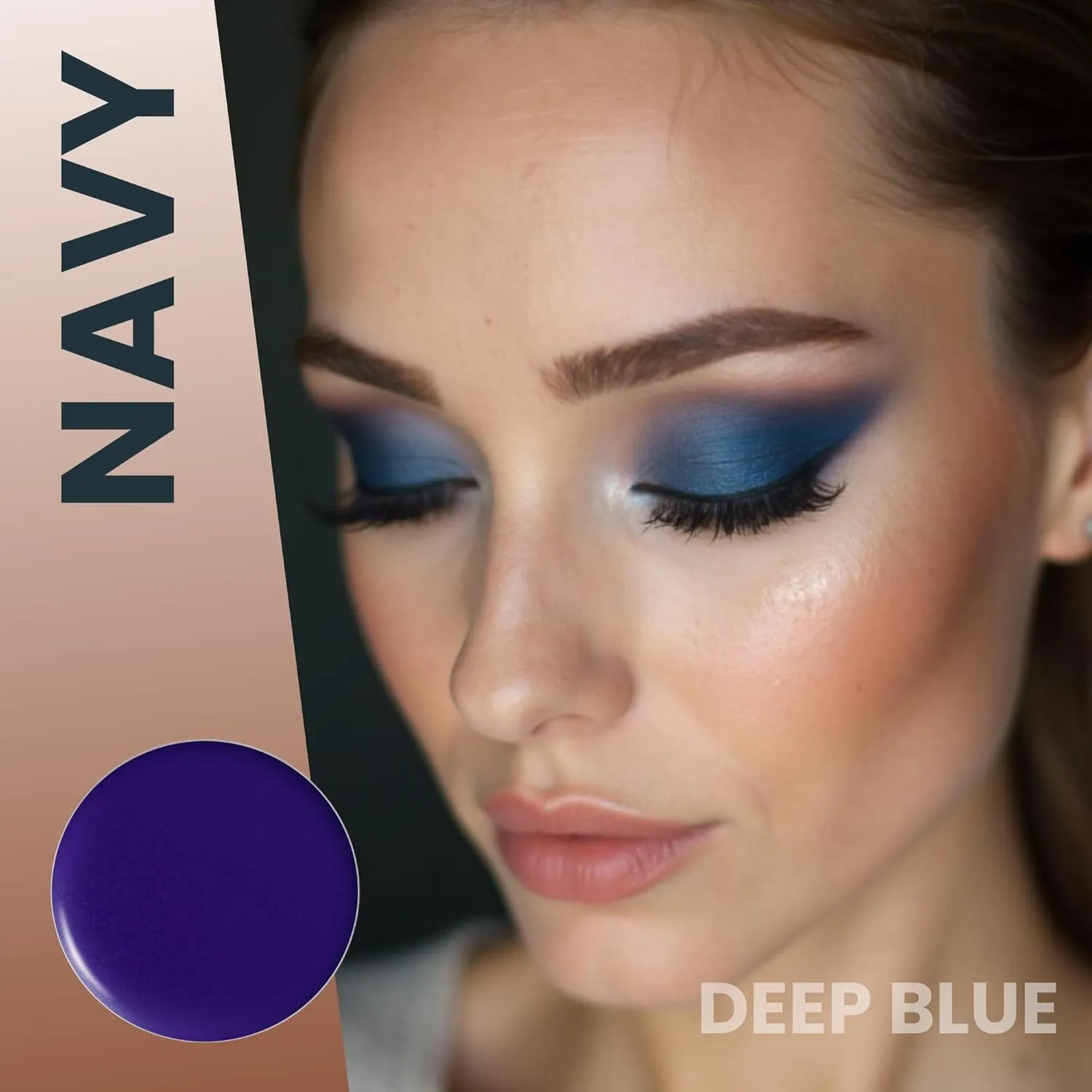 Poise Makeup HD Crème Multitasking Compact Eyeshadow REFILL | Ultra Smooth Cream Formula Used as Eyeshadow Base, Smudge Finish Eye Color, Brow Definer, Highlight, Contour, and Lip Color, NAVY