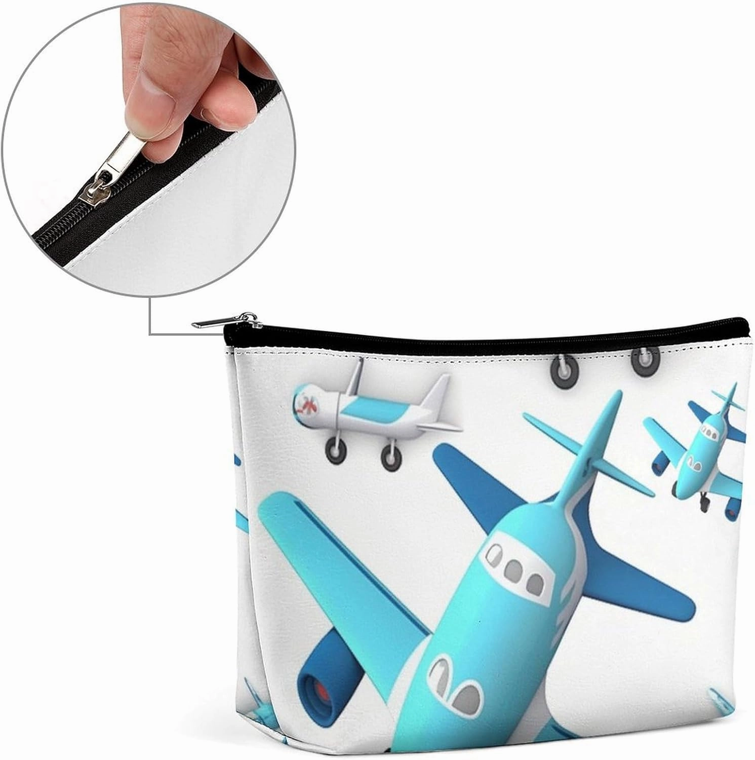 Portable Small Cosmetic Bag Cute Travel Makeup Bag Airplane Waterproof Toiletry Bag for Women