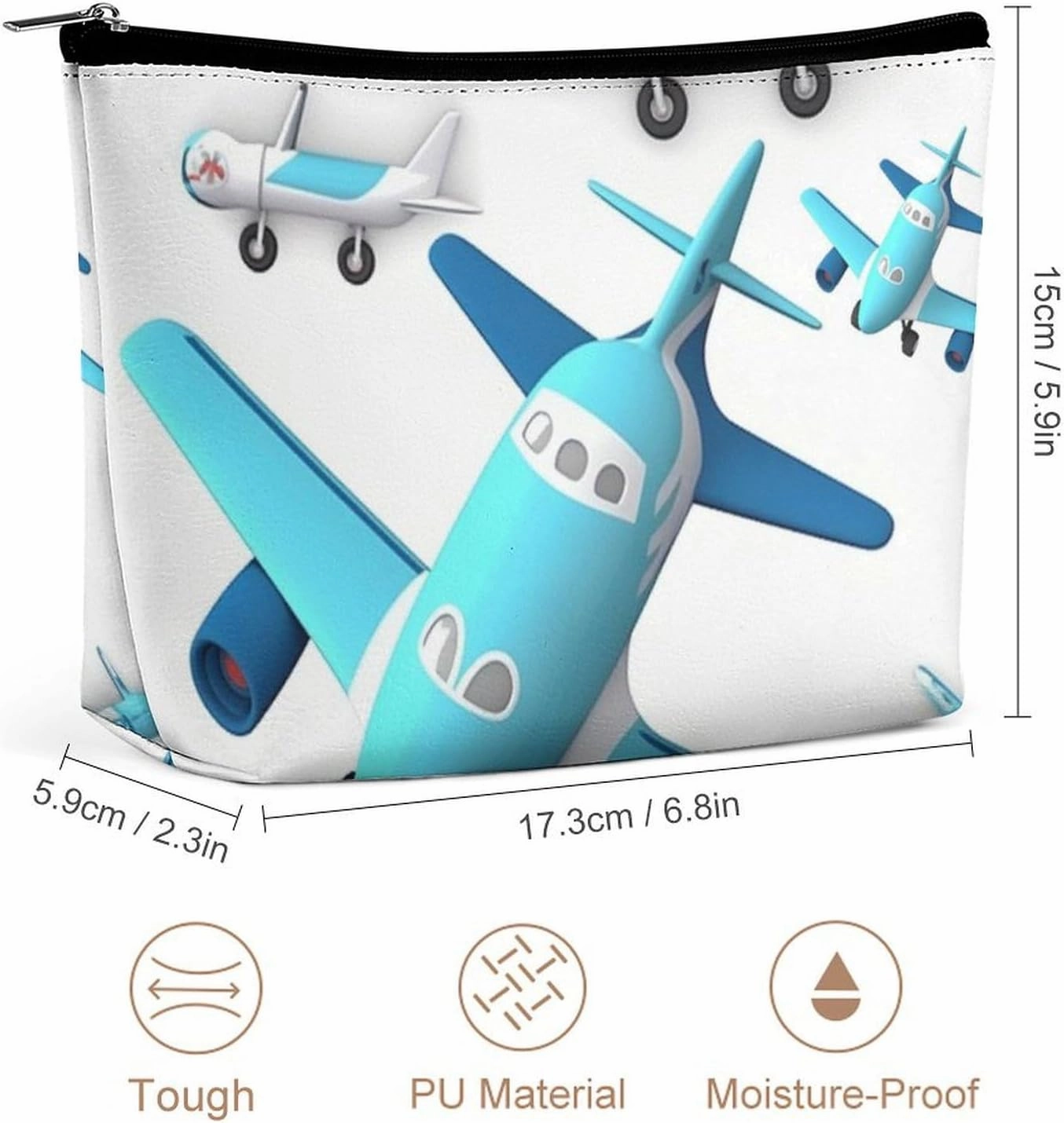 Portable Small Cosmetic Bag Cute Travel Makeup Bag Airplane Waterproof Toiletry Bag for Women