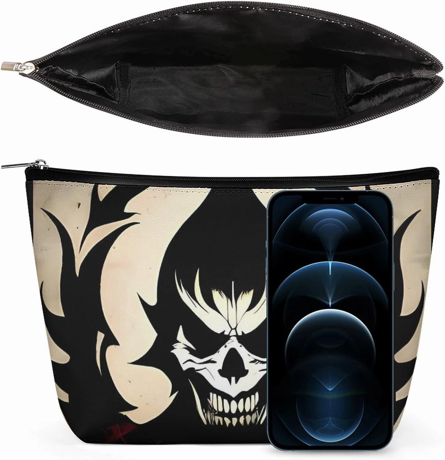 Portable Small Cosmetic Bag Cute Travel Makeup Bag Devil Satan Waterproof Toiletry Bag for Women