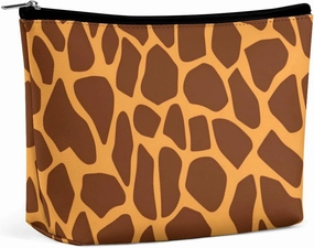 Portable Small Cosmetic Bag Cute Travel Makeup Bag Giraffe Print Waterproof Toiletry Bag for Women