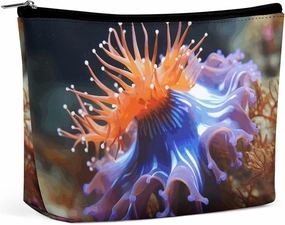 Portable Small Cosmetic Bag Cute Travel Makeup Bag Nudibranch Waterproof Toiletry Bag for Women