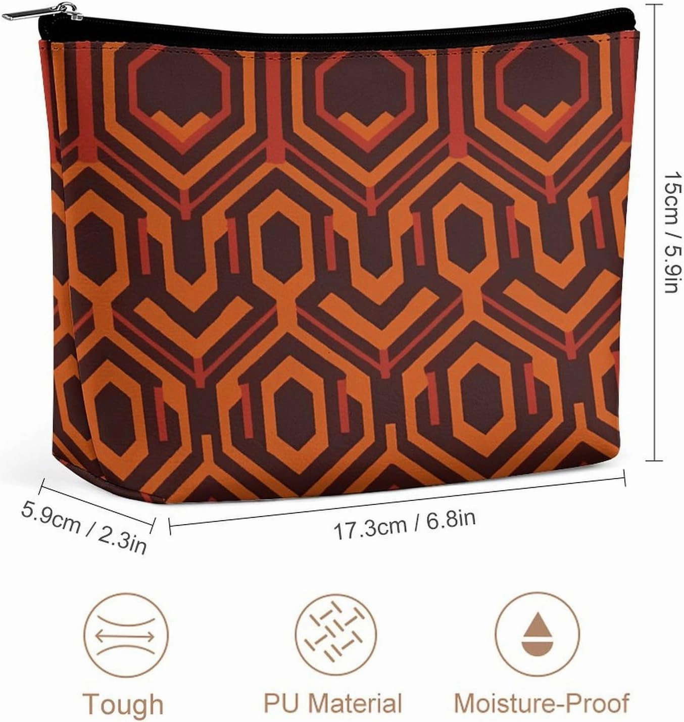 Portable Small Cosmetic Bag Cute Travel Makeup Bag Shining Overlook Waterproof Toiletry Bag for Women