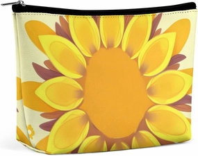 Portable Small Cosmetic Bag Cute Travel Makeup Bag Sunflower Beauty Waterproof Toiletry Bag for Women
