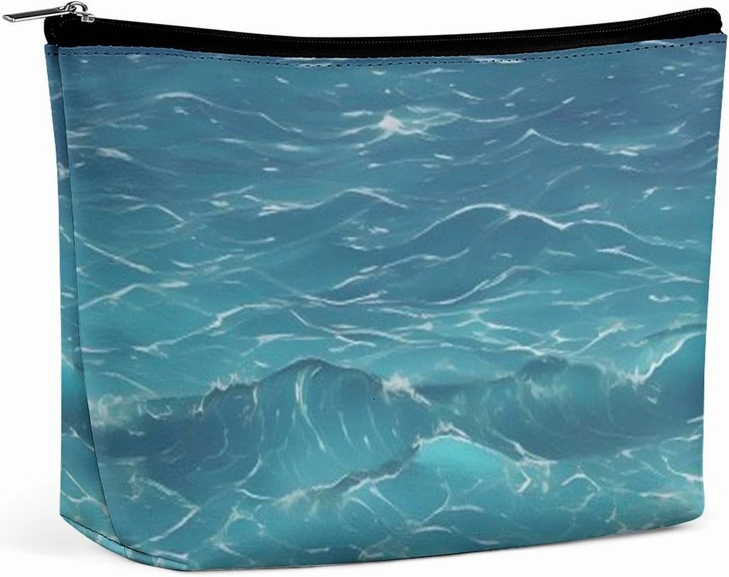 Portable Small Cosmetic Bag Cute Travel Makeup Bag The Deep Ocean Waterproof Toiletry Bag for Women