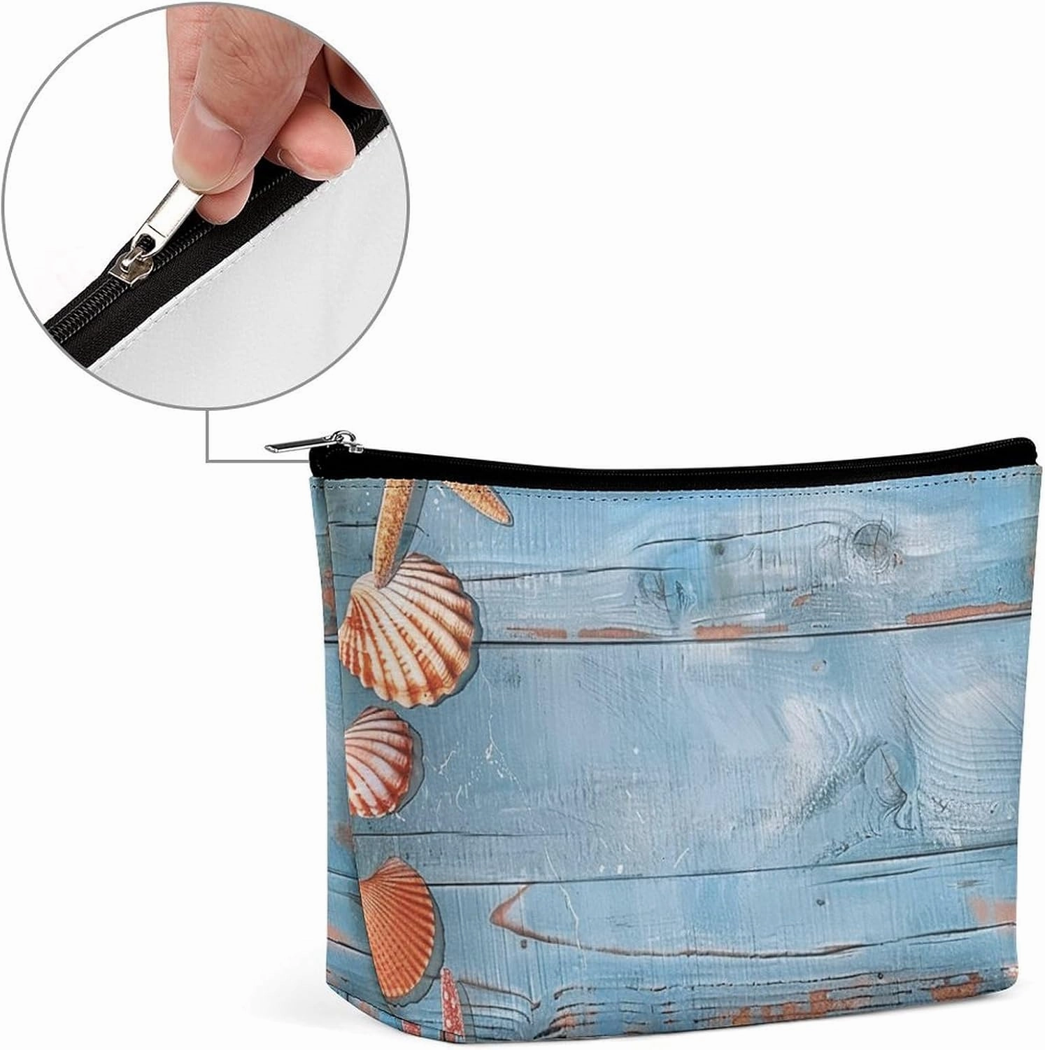 Portable Small Cosmetic Bag Cute Travel Makeup Bag Things on The Ground Waterproof Toiletry Bag for Women